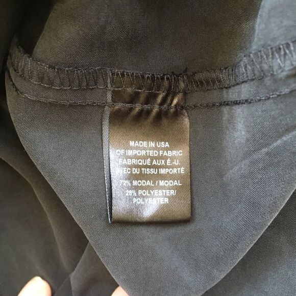 ANTHROPOLOGIE Drew Faux-Wrap Blouse Black S - Picture 5 of 7